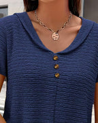Elena™ | Button Detail Casual Summer Top
