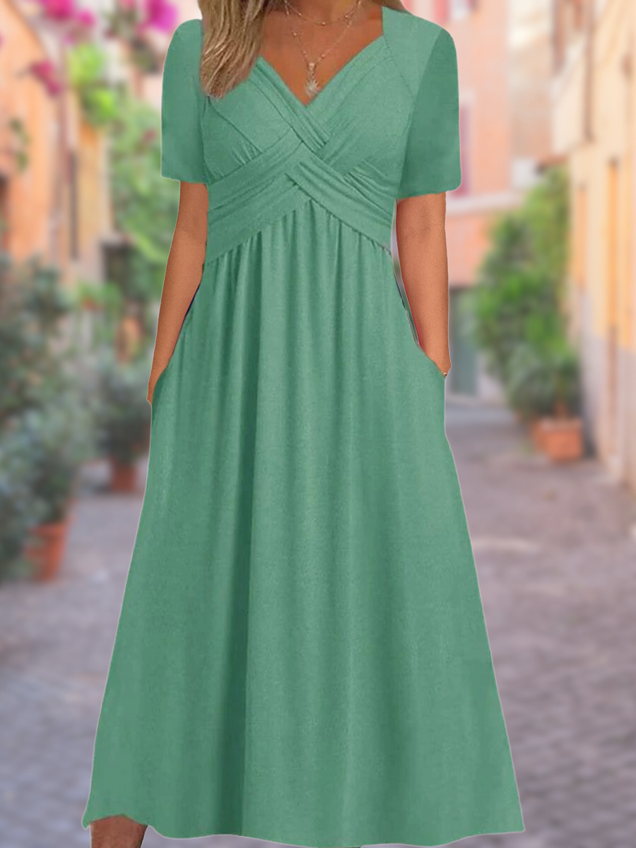 Sylvia | V-Neck Tummy-Covering Dress