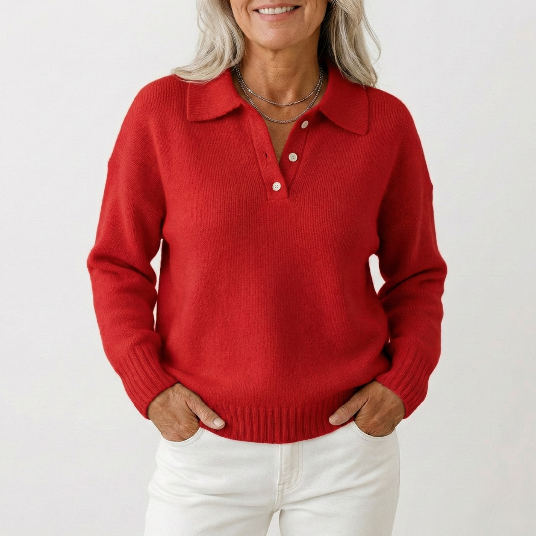 Olivia™ | Soft Knit Sweater with Collar