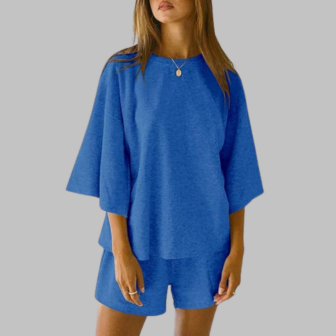 TIYA™ - Casual Top and Shorts Lounge Set