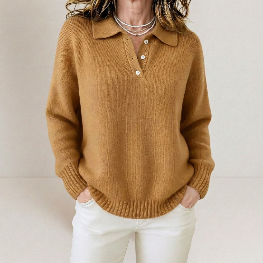 Olivia™ | Soft Knit Sweater with Collar