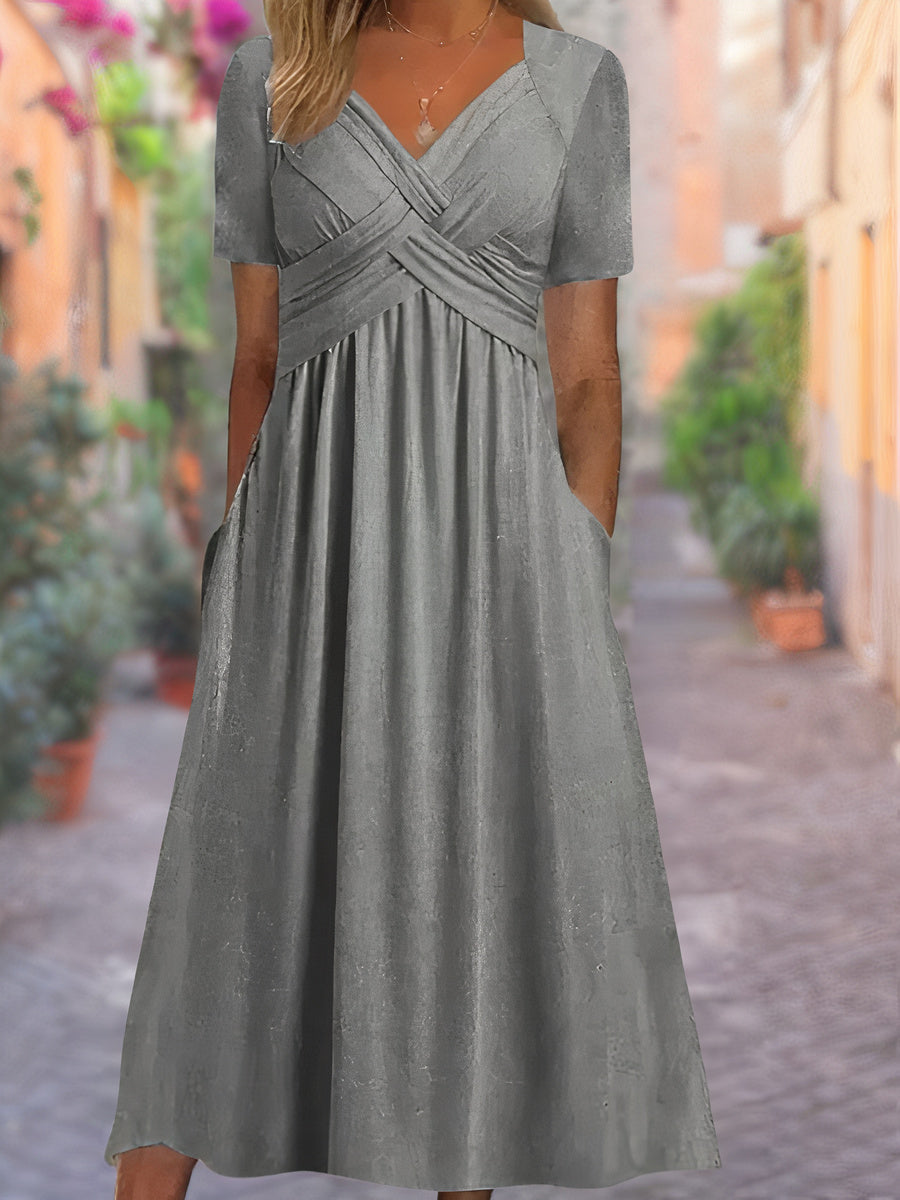 Sylvia | V-Neck Tummy-Covering Dress