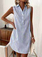 Frenzi - Striped Shirt Dress
