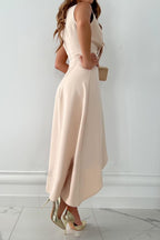Amara™ | Elegant Wrap Maxi Dress With Asymmetrical Hem