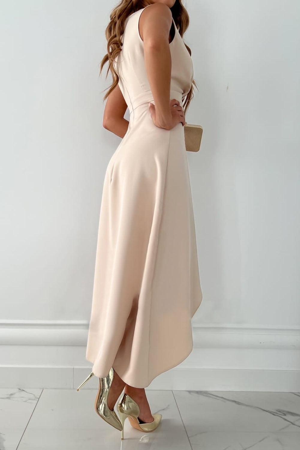 Amara™ | Elegant Wrap Maxi Dress With Asymmetrical Hem