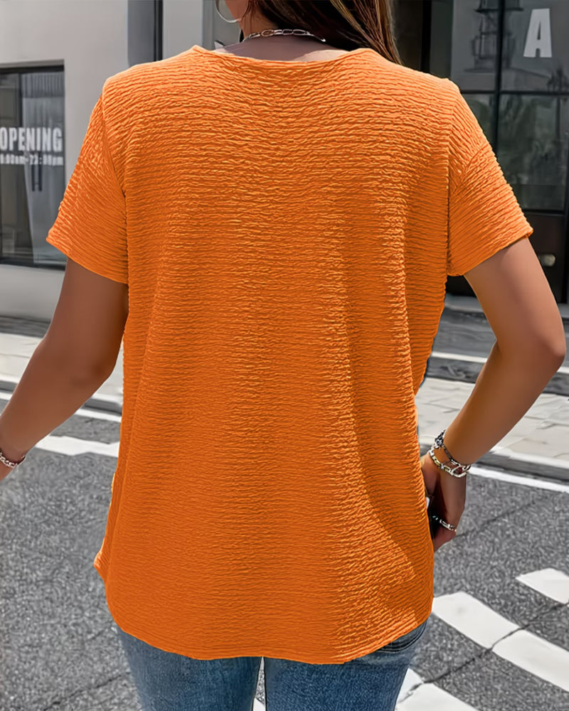 Elena™ | Button Detail Casual Summer Top